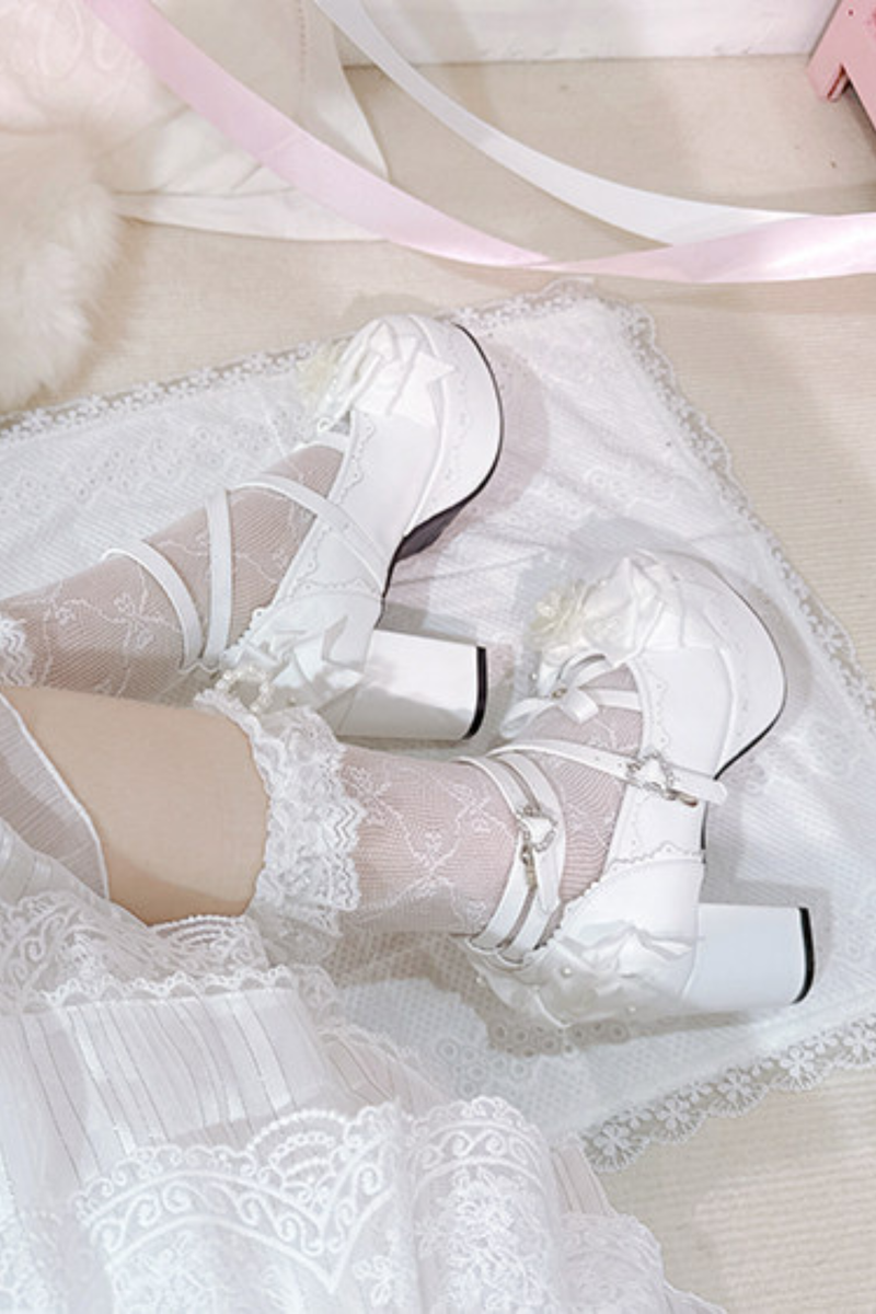 Flower Ribbon Dance Lolita Heels