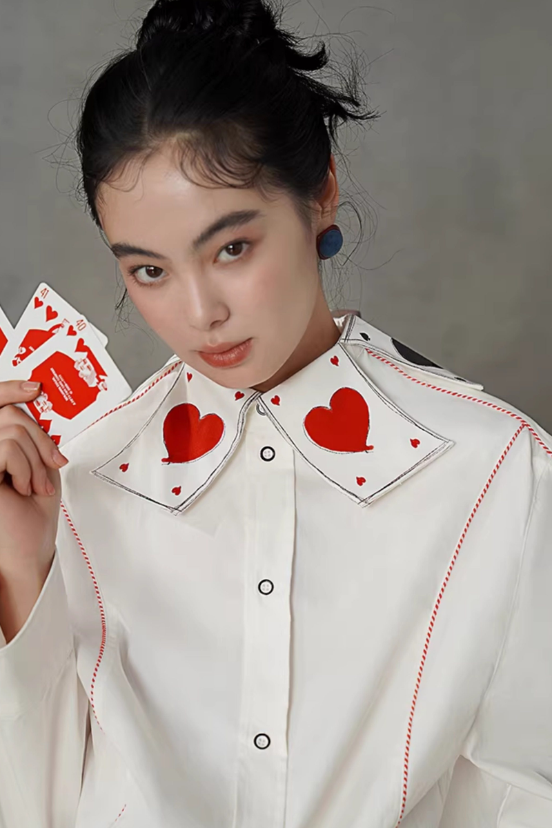 Playing Card Fantasy Color Blouse