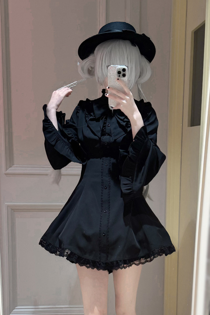 Lace Bell Sleeve Dress + Pants