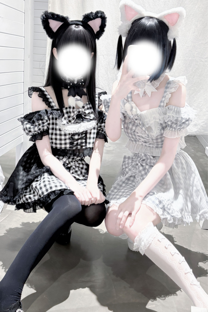 Underground Idol Plaid Matching Set