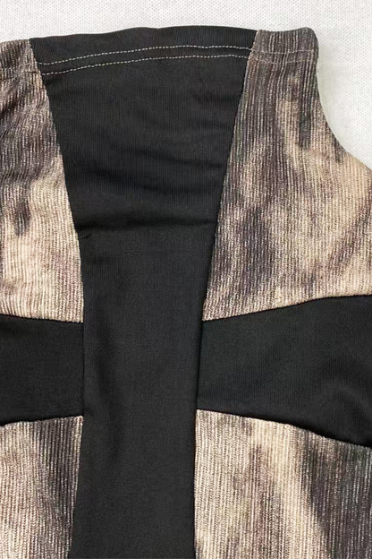 American Dark Gothic Cross High Neck Top
