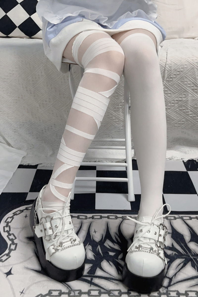 Lantern Angel Bone Platform Shoes