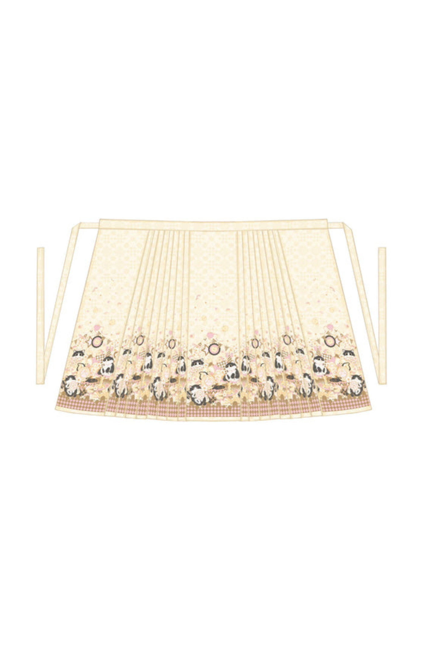 Chinese-style Sweet Circus Apron + Top + Skirt + Clip