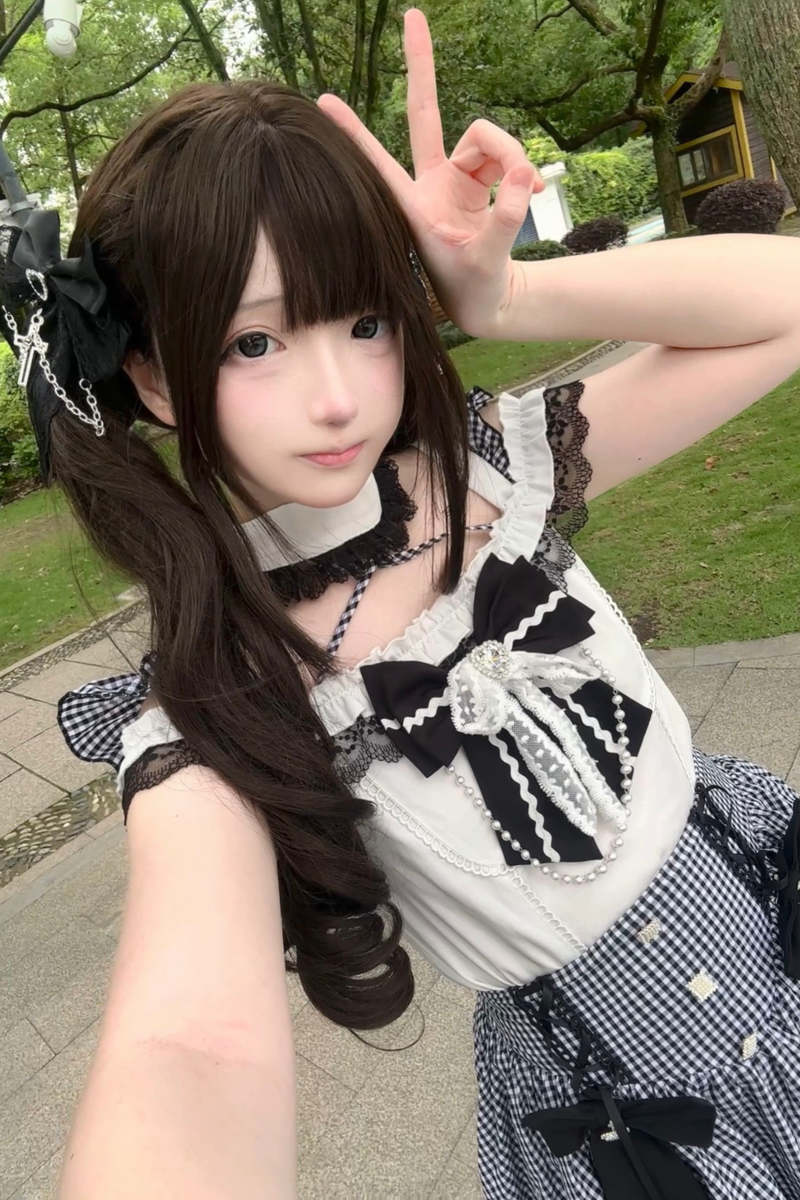 Checkered Off Shoulder Top + Skirt
