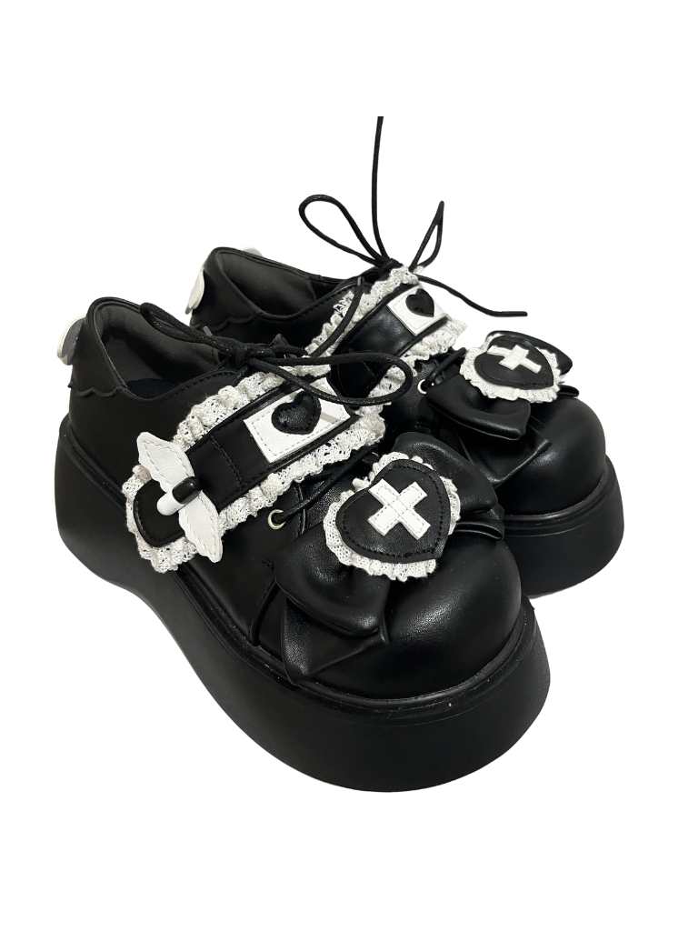 [angel Style] Love Medical Band-aid Platform Shoes