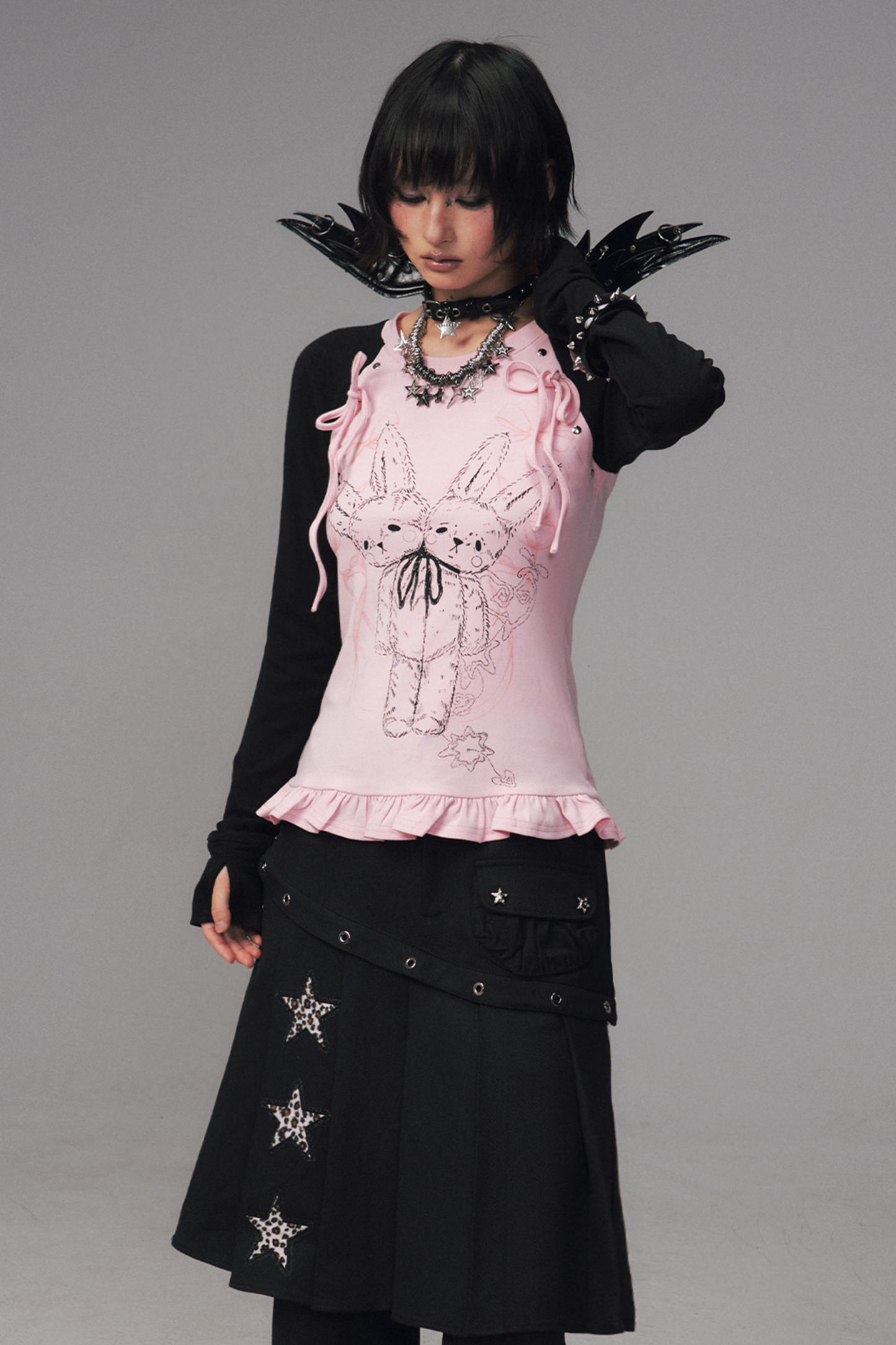Bicolor Dark Punk Top