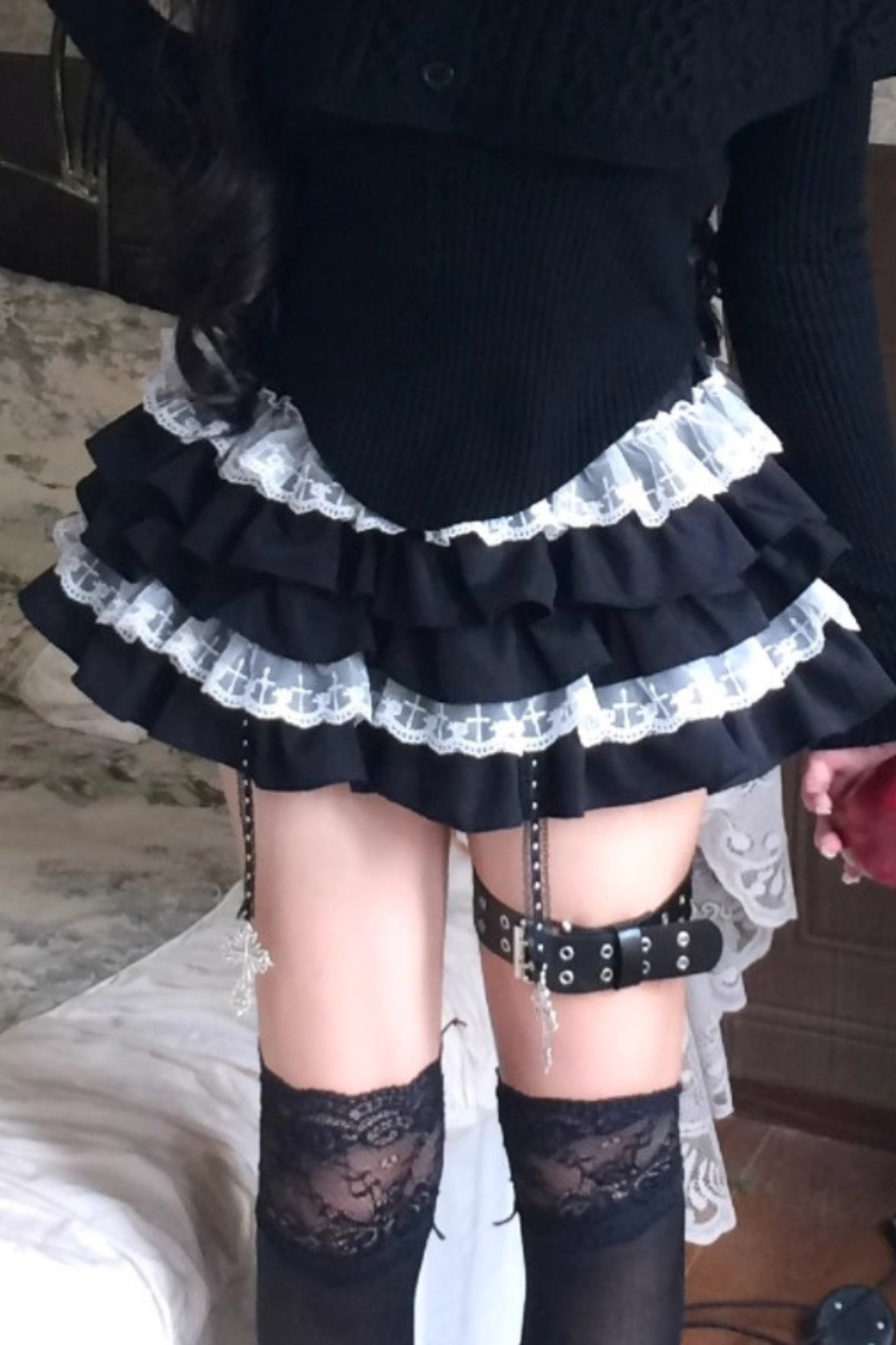 Dark Sweet Dot Top + Skirt