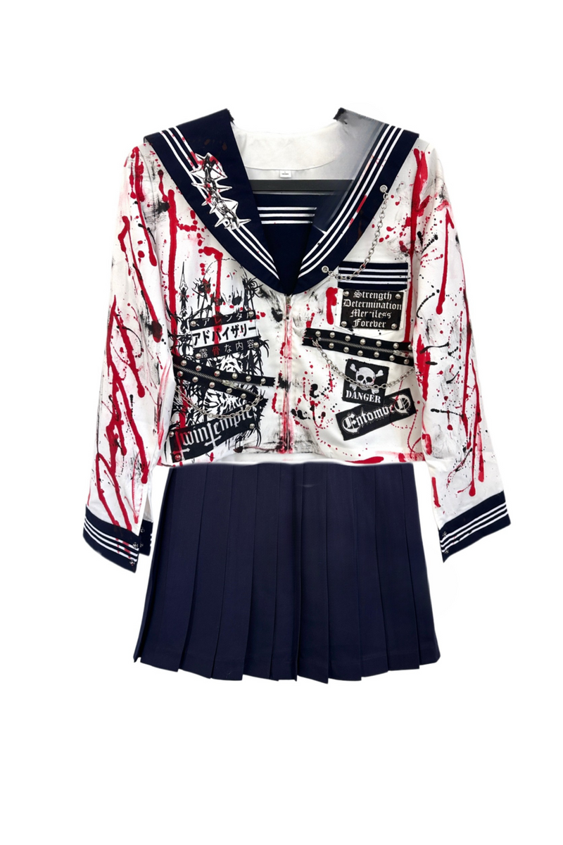 Subculture School Sailor Punk Top + Pleated Skirt