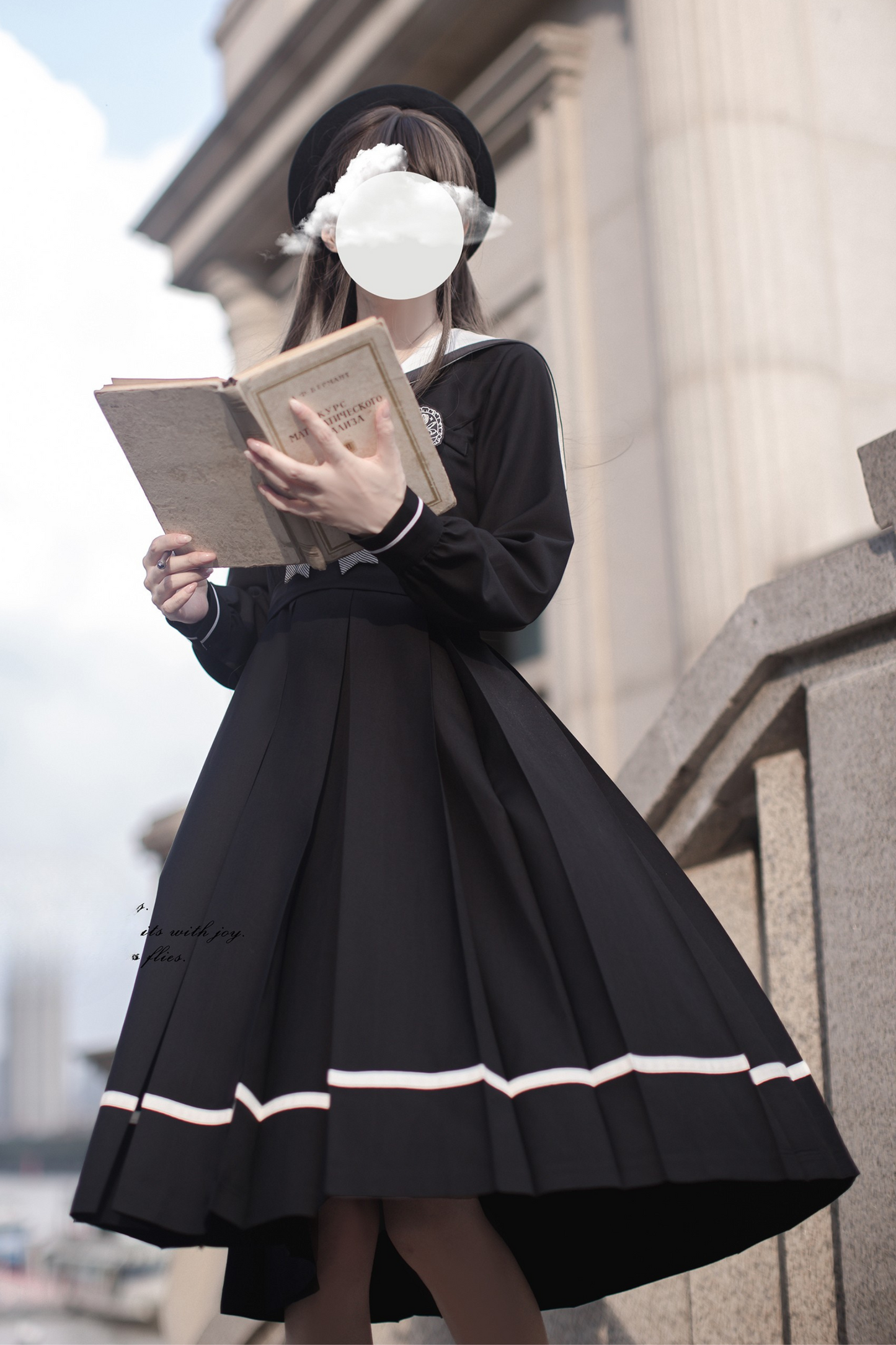 Preppy Style Dress + Ribbon + Brooch