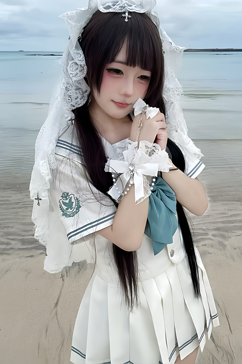 Pure Girl Sailor Top + Skirt + Ribbon