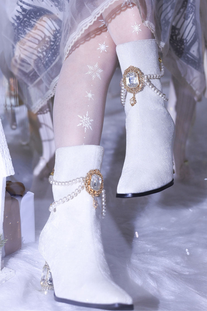 Gemstone Bow Lolita Boots