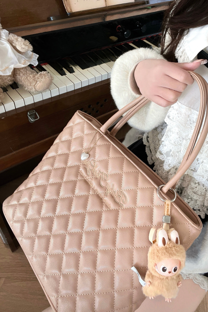 Sweet Quilted Tote Bag