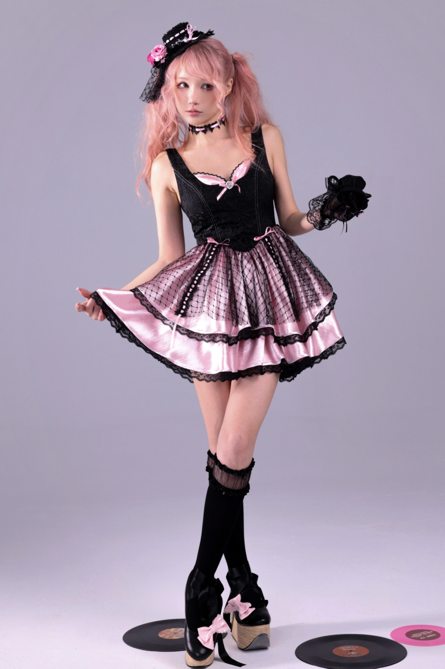 Crimson Baroque Puffy Sleeveless Dress
