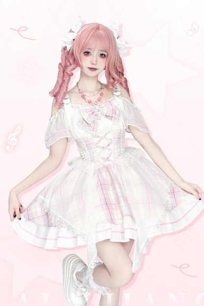 Sweet Pinky Idol Lace Dress