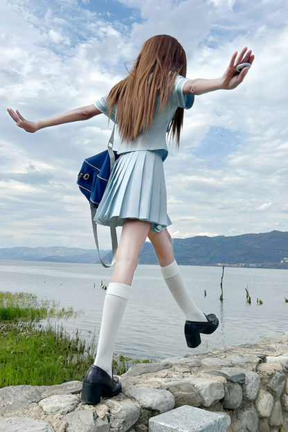 Rabbit Sailor Top + Skirt + Ribbon