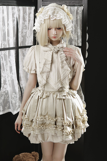 Antique Lolita Top + Suspender Skirt