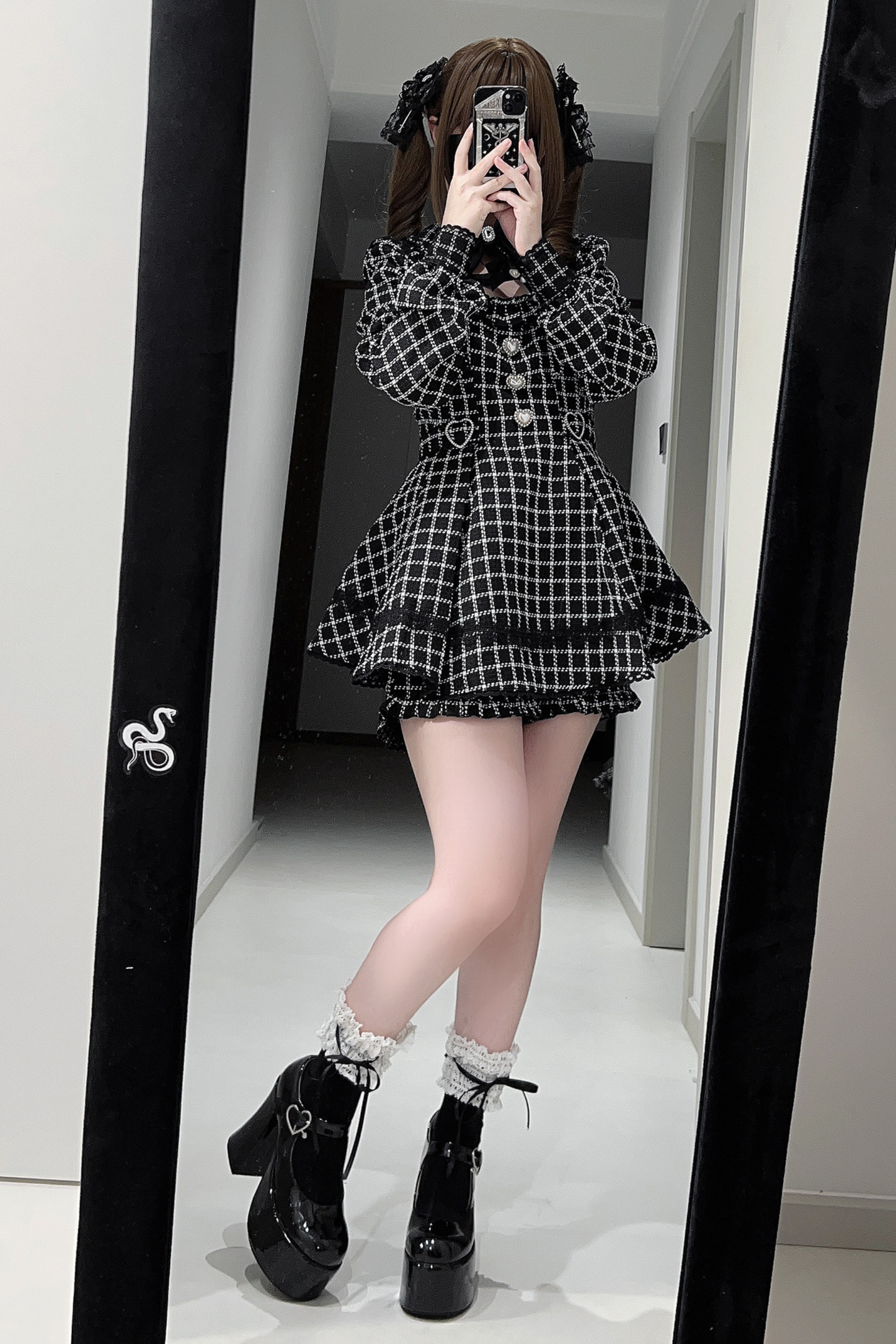 Plaid Dark Jirai Dress + Shorts