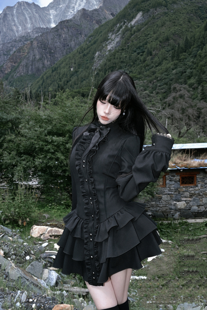 Night Visit Gothic Retro Dress