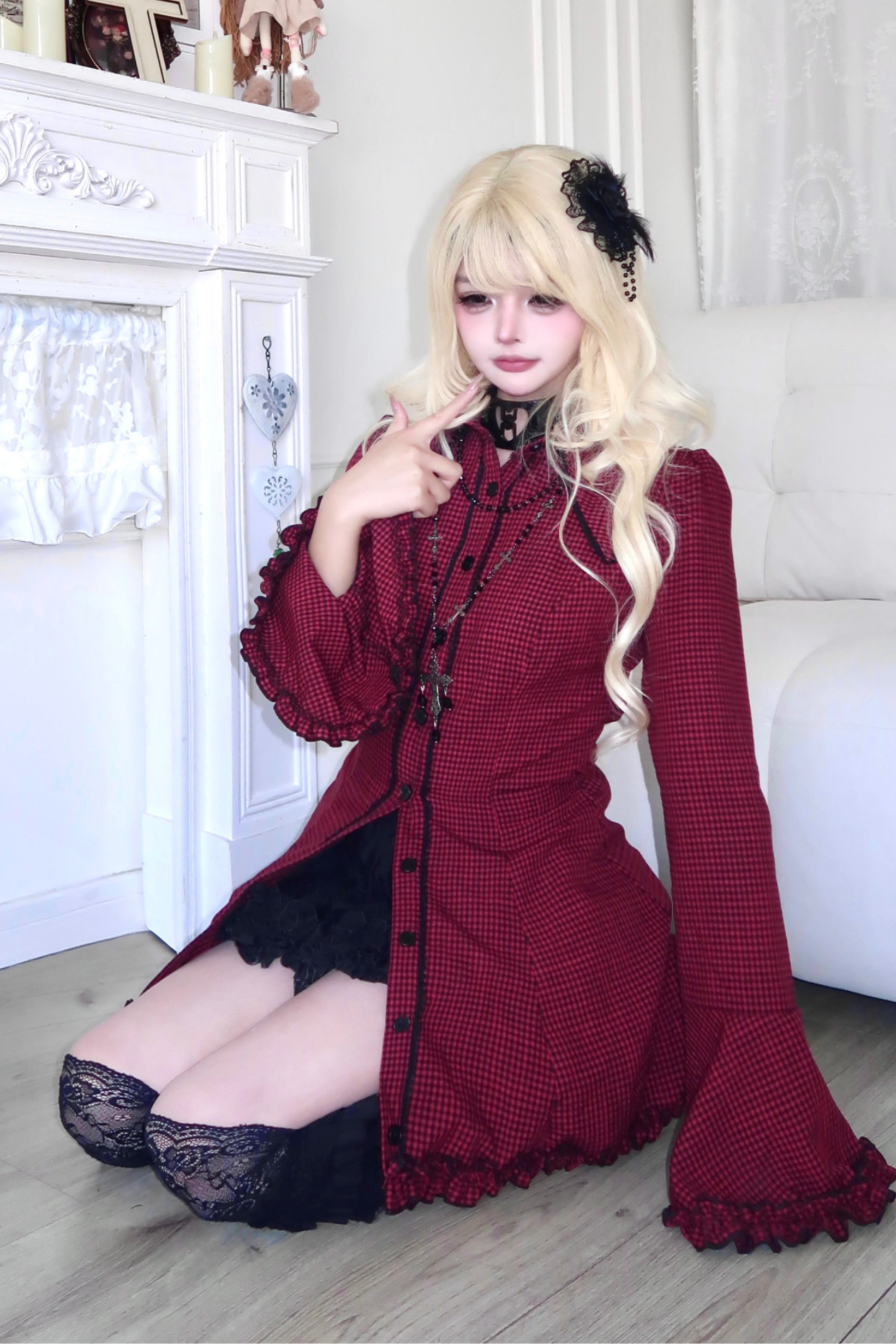 Gothic Little Plaid Pattern Dress