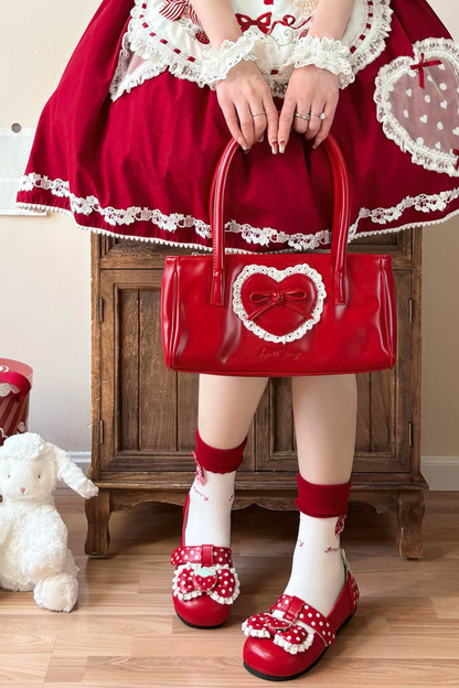 Strawberry Polka Dot Flats