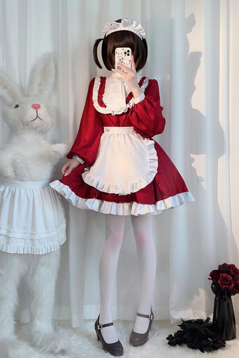 Red Maid Cosplay Dress