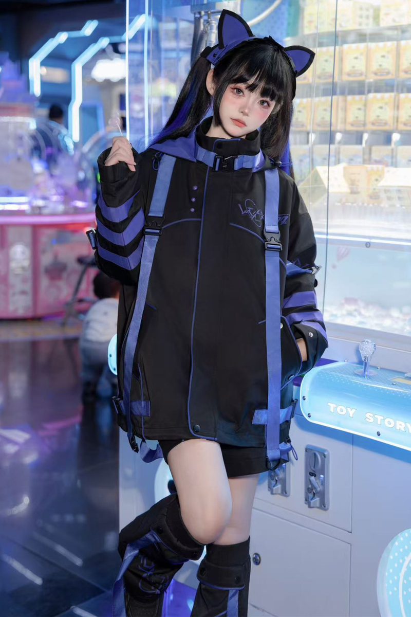 Subculture Cyber Jacket + Shorts + Long Pants + Leg Warmers + Cat Hair Accessory + Tail
