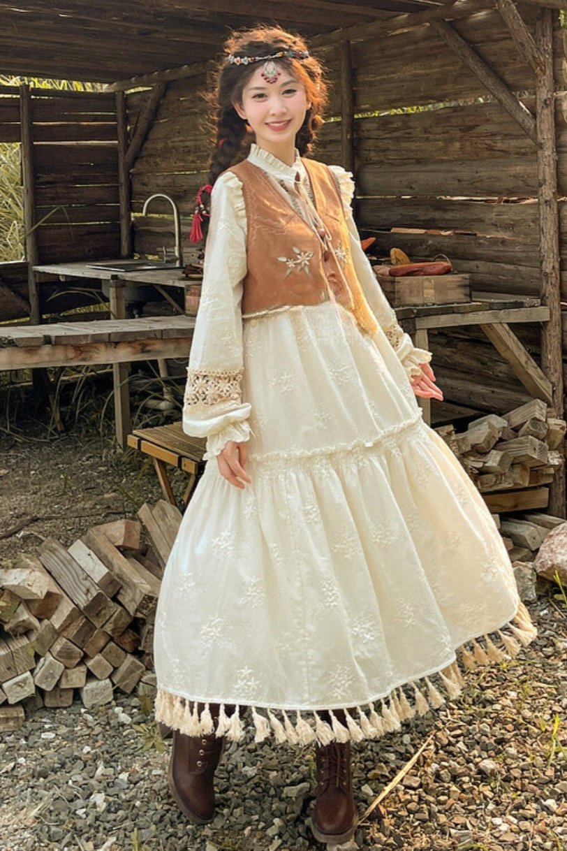 Resort Tassel Vest Dress Set