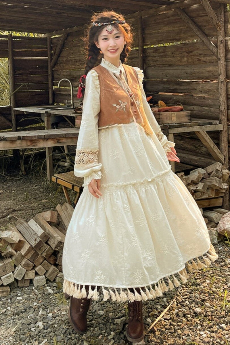 Resort Tassel Vest Dress Set