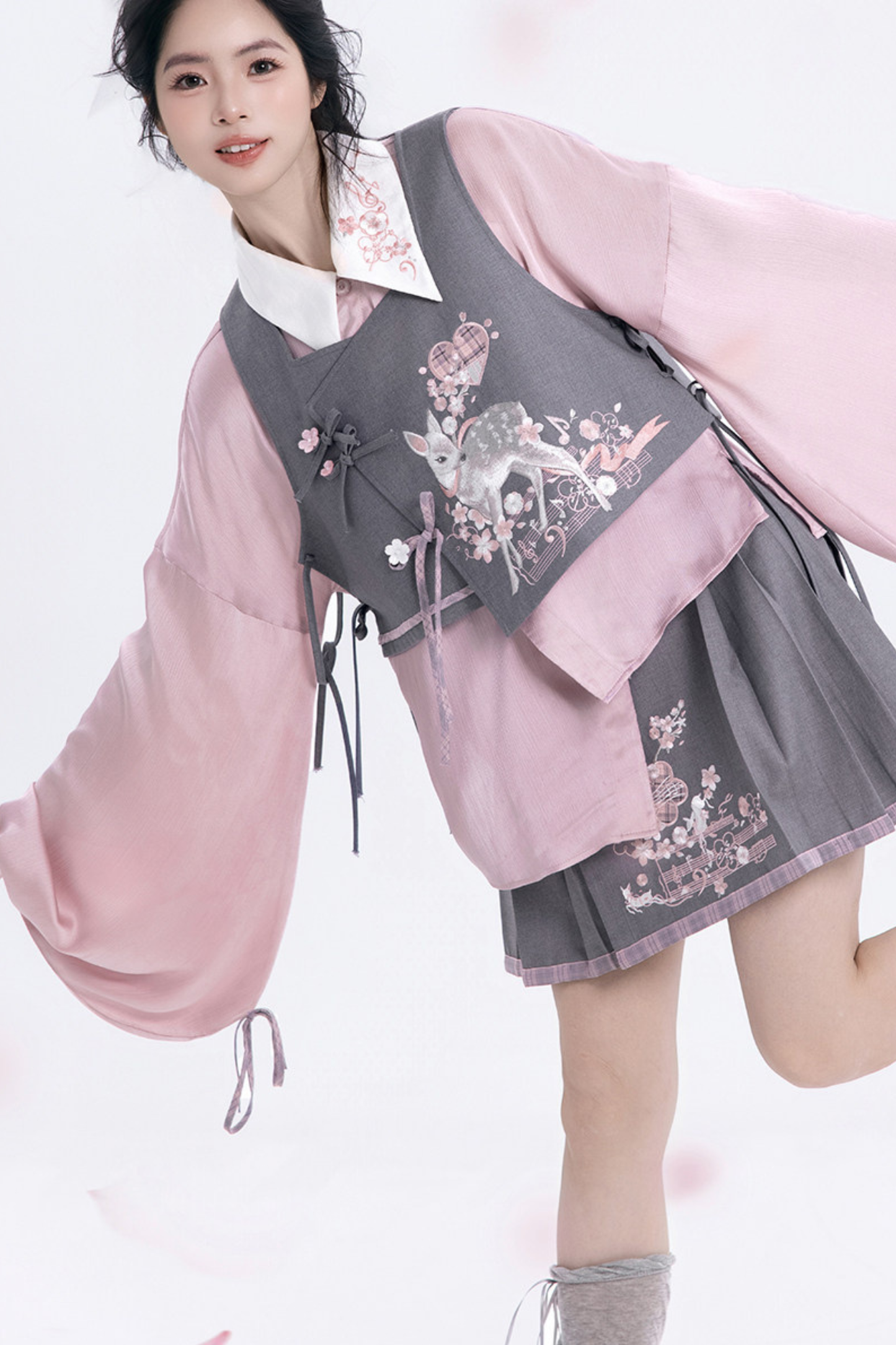 Sakura Rhythm Hunt Vest + Shirt + Skirt + Pants + Accessories
