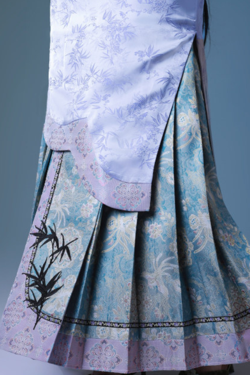 Jacquard Retro Fitted Pleated Dress