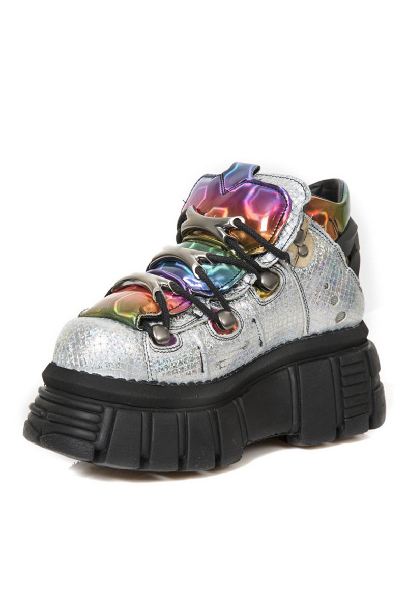 Colorful Metallic Design Shoes