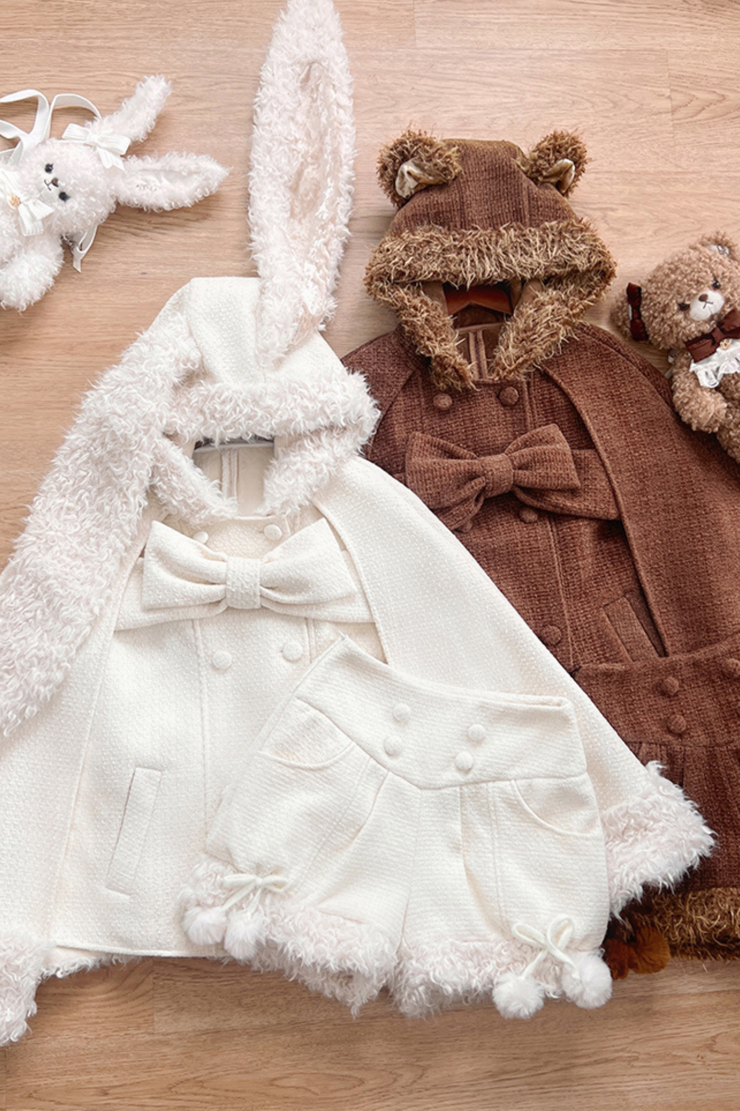 Animal Tweed Coat + Boa Shorts