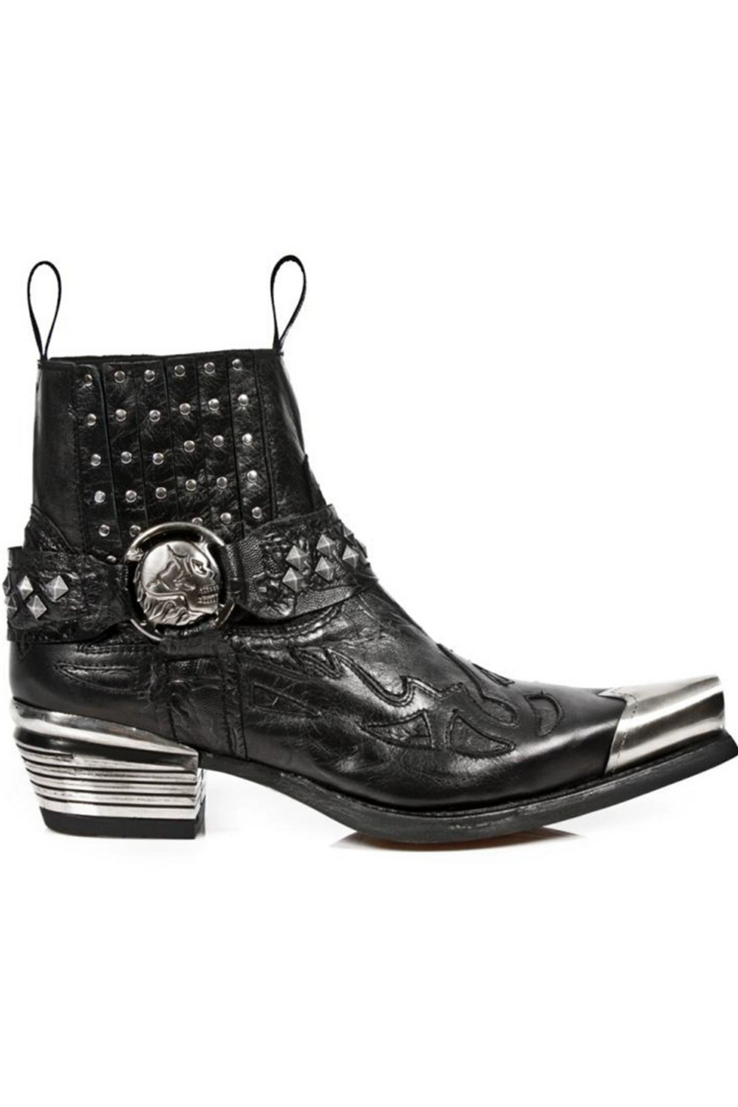 Studded Dark Mode Ankle Boots