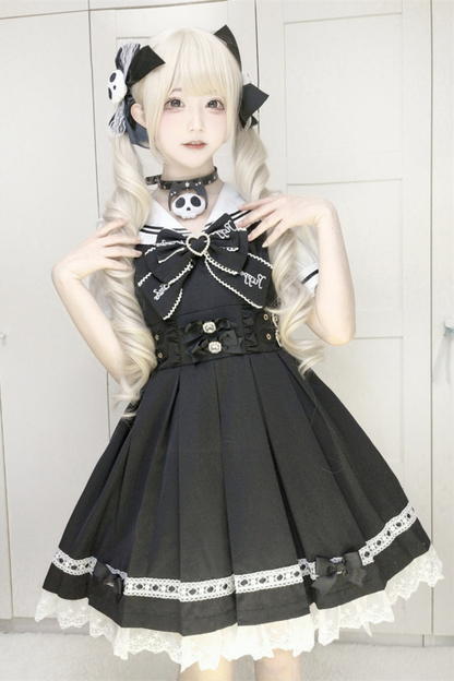 Dark Sweet Lace Sailor Dress