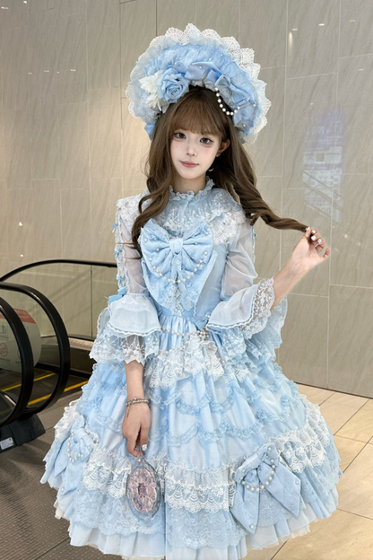 Sweet Ribbon Chiffon Lolita Blouse