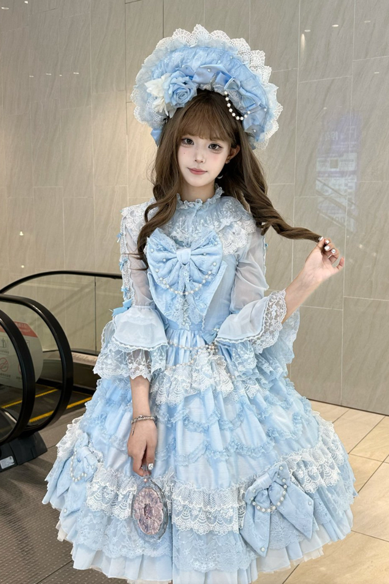 Sweet Ribbon Chiffon Lolita Blouse