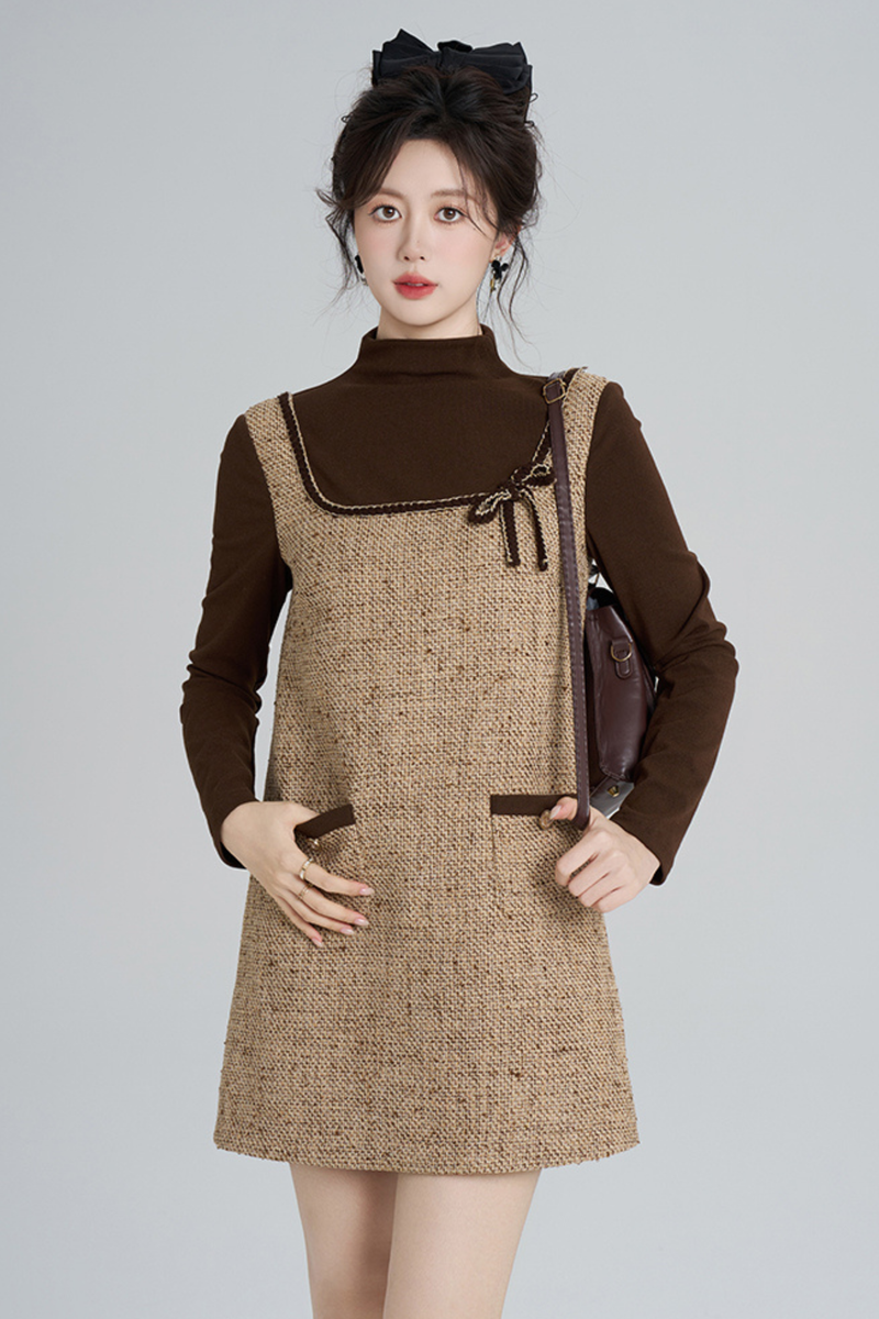Coffee Colored Preppy Dress