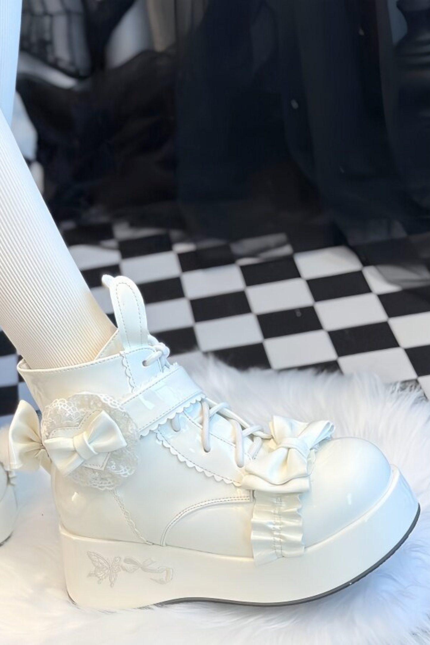 Rabbit Tail Lolita Boots