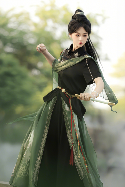 Neverless Island Chinese-style Top + Balloon Pants