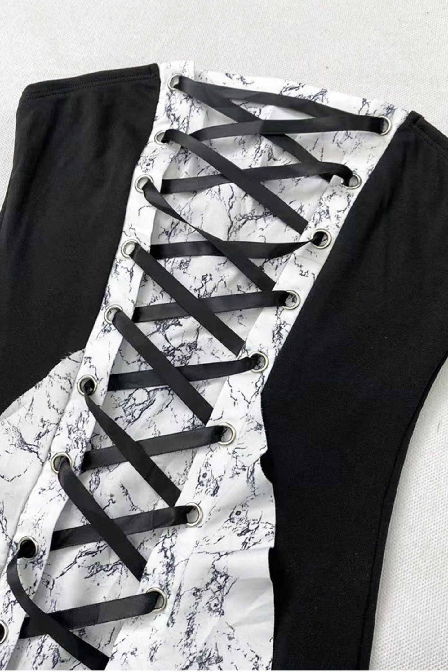 Y2k Lace Up Ruffle Dress