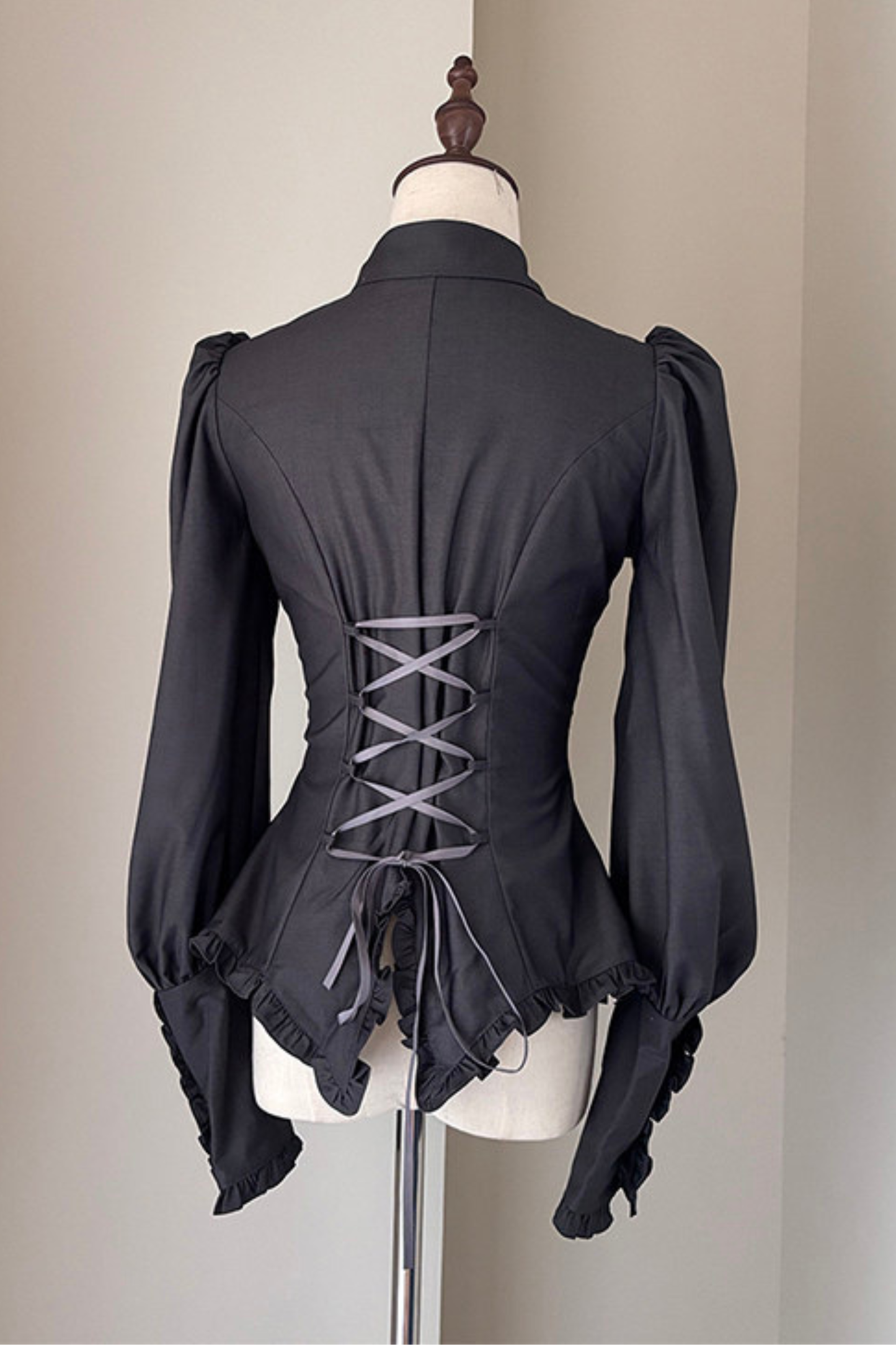 Gothic Puff Shoulder Blouse + Skirt