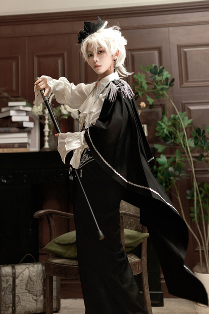 Monochrome Prince Top + Corset + Pants