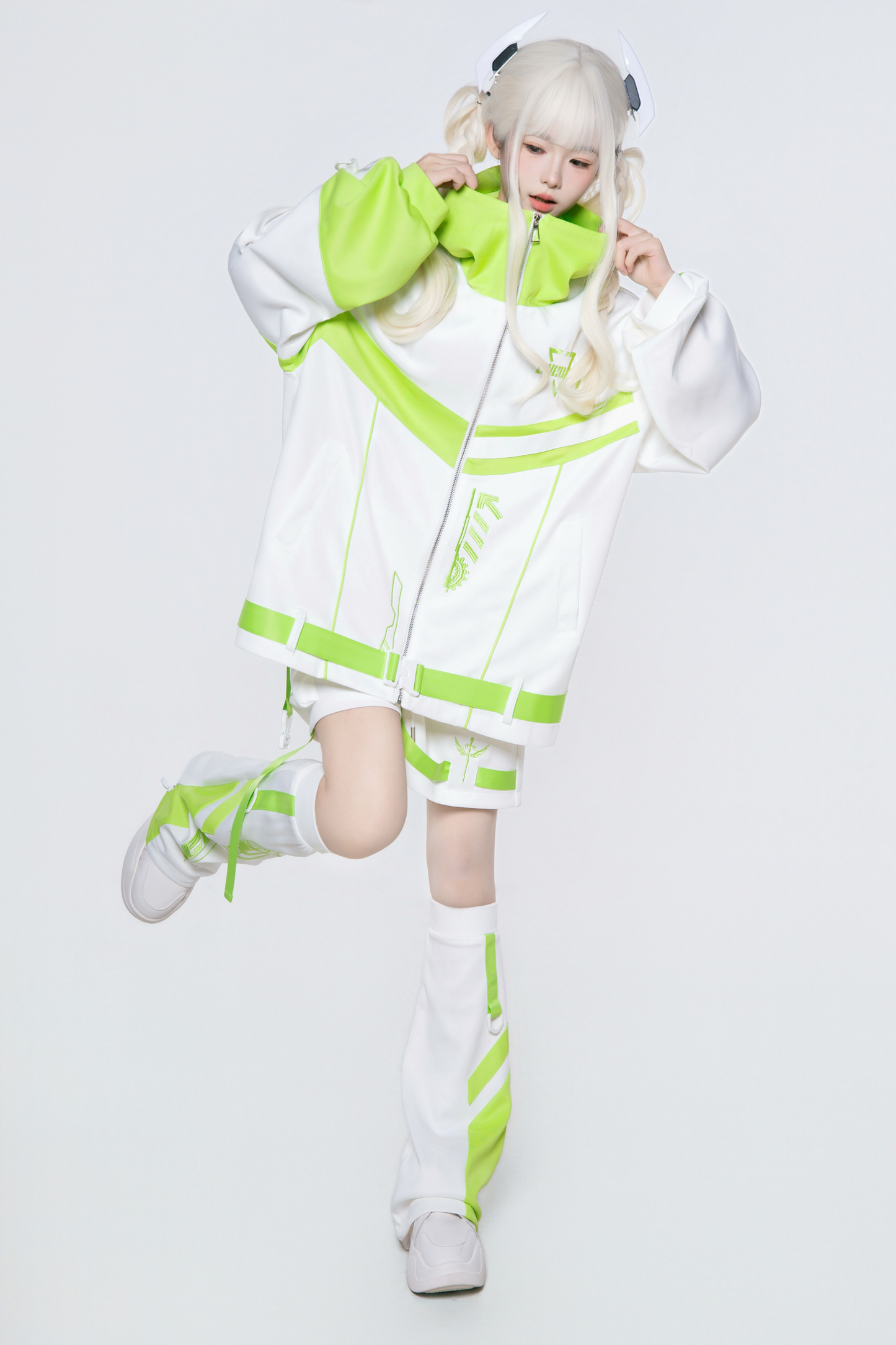 Cyber Subculture Jersey Jacket + Shorts + Leg Covers
