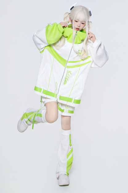 Cyber Subculture Jersey Jacket + Shorts + Leg Covers