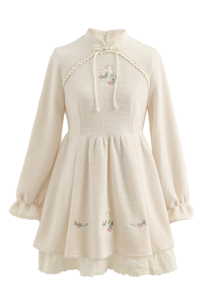 Sweet Stand Collar Dress