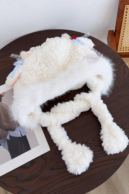 Lamb Fur Hat + Scarf