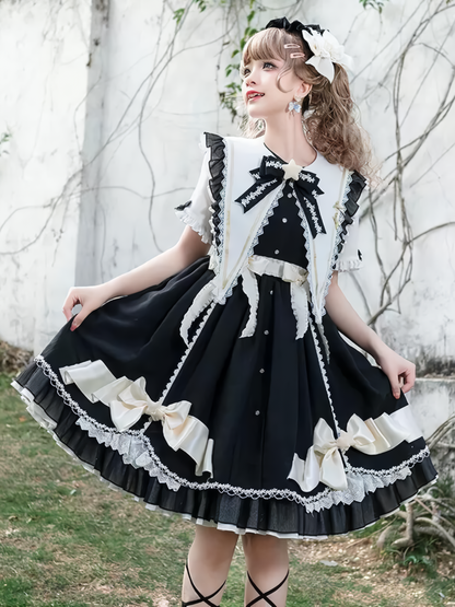 Magical Girl Sleeping Star Ribbon Lolita Dress