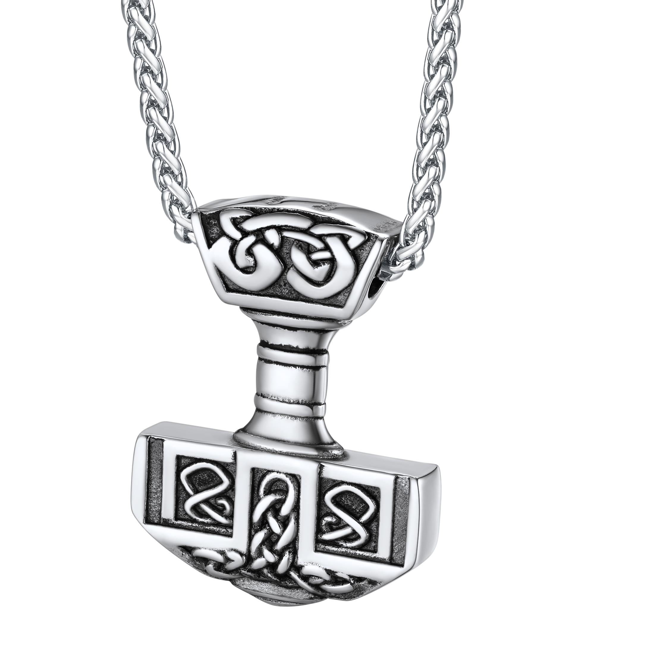 Faithheart Norse Viking Thor's Hammer Necklace Mjolnir Pendant for