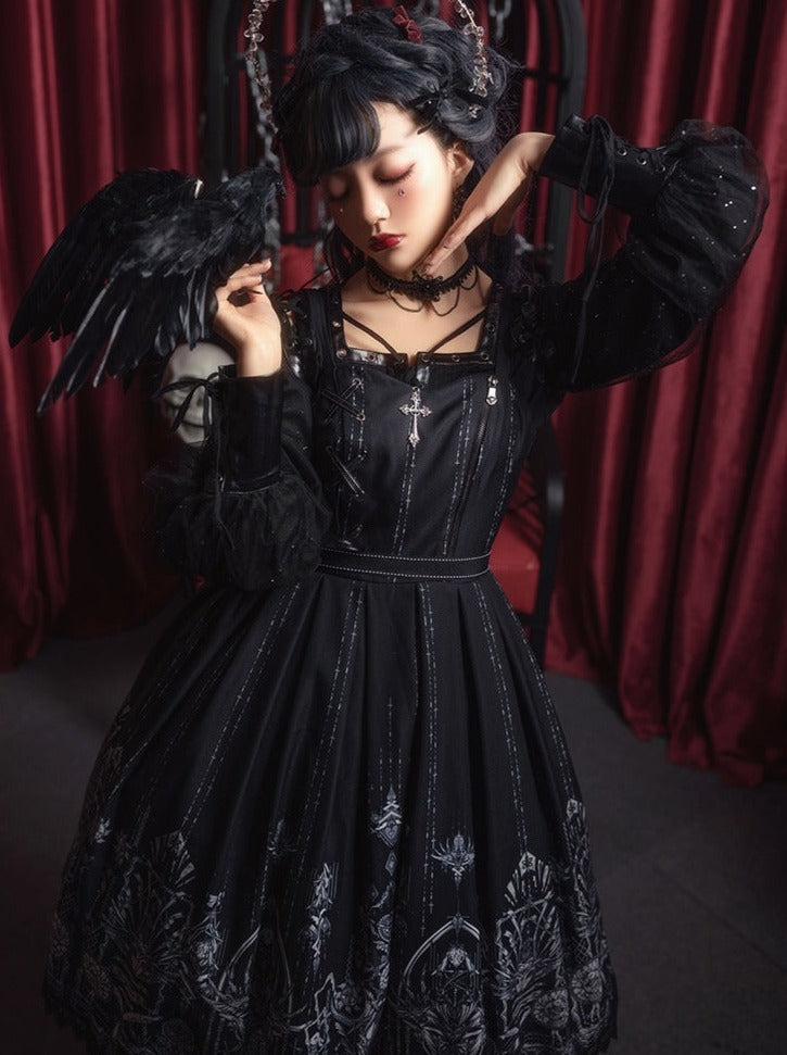 Sakura Love Lolita Heart Dark Gothic Dress