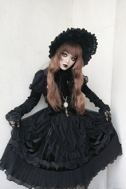 Gothic Doll Lolita Dress + Short Jacket